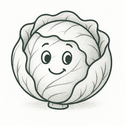 Рисунка на усмихнато зеле за принтиране и оцветяване