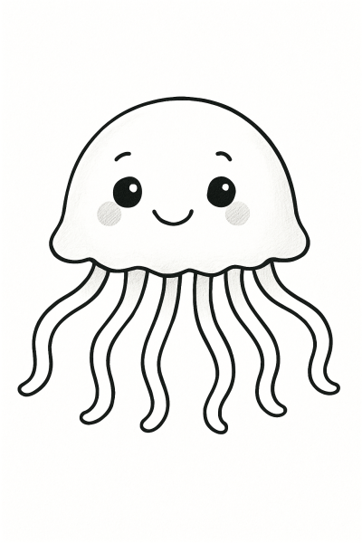 Сладка медуза – рисунка за принтиране и оцветяване