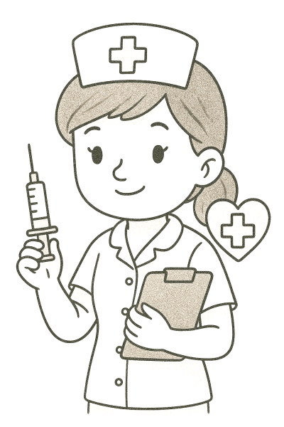 Мила медицинска сестра – рисунка за принтиране и оцветяване