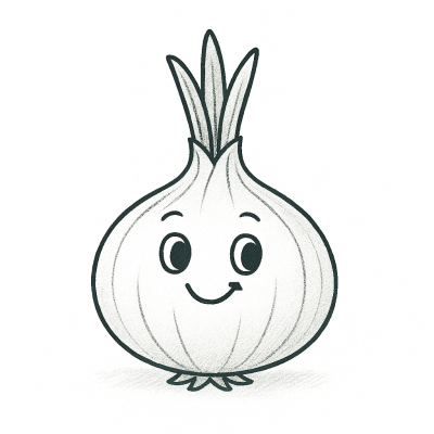 Забавен лук – рисунка за принтиране и оцветяване