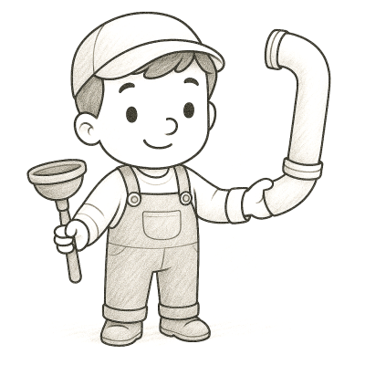 Весел водопроводчик – рисунка за принтиране и оцветяване