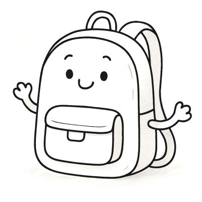 Весела раница – рисунка за принтиране и оцветяване