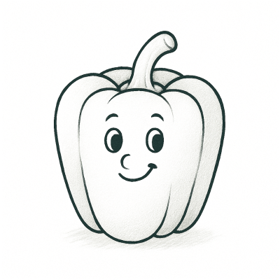 Весела чушка – рисунка за принтиране и оцветяване