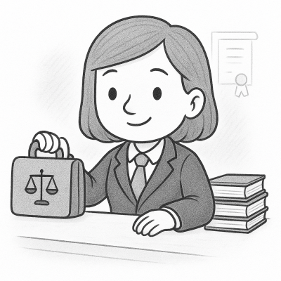 Млад адвокат – рисунка за принтиране и оцветяване
