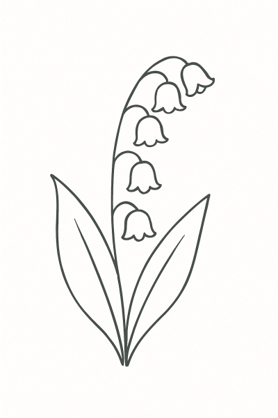 Рисунка на момина сълза за принтиране и оцветяване