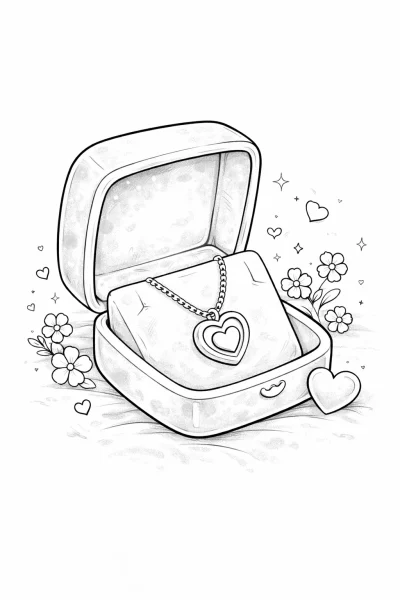 Картинка за Деня на майката – Медальон със сърце в кутия