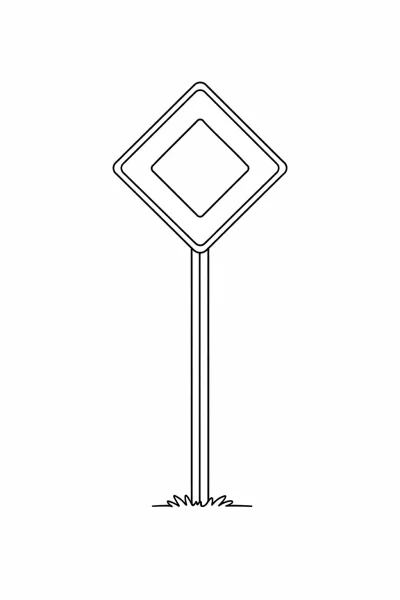 Priority Road Traffic Sign Coloring Page – Printable Road Safety Traffic Signs for Kids