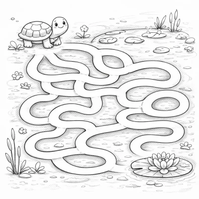 Лабиринти: Костенурка при блатото – забавен лабиринт