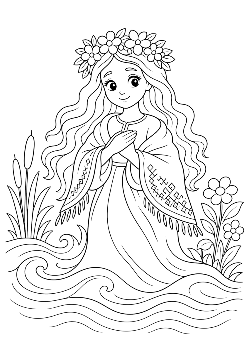 Coloriage Bereginya pour enfants - gratuit à imprimer