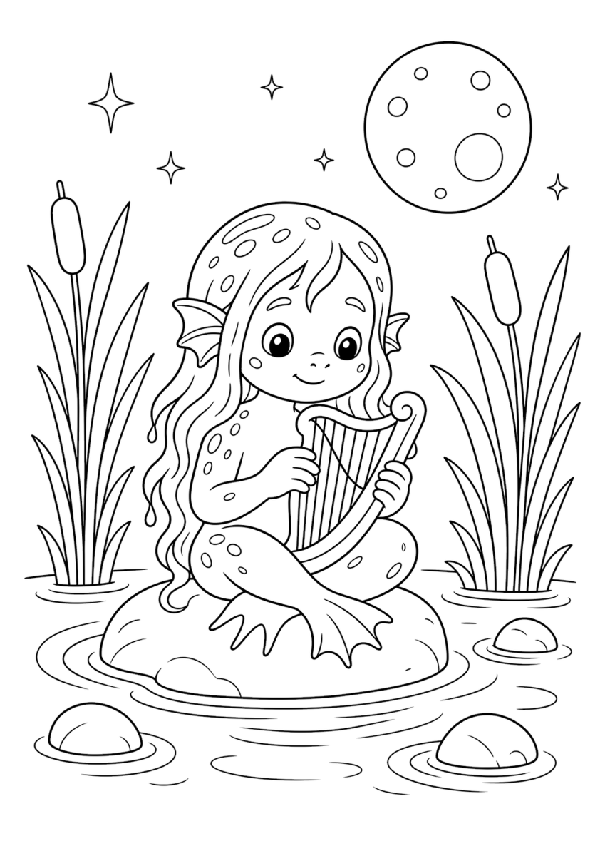 Dibujo de Nokken para colorear para niños - gratis para imprimir
