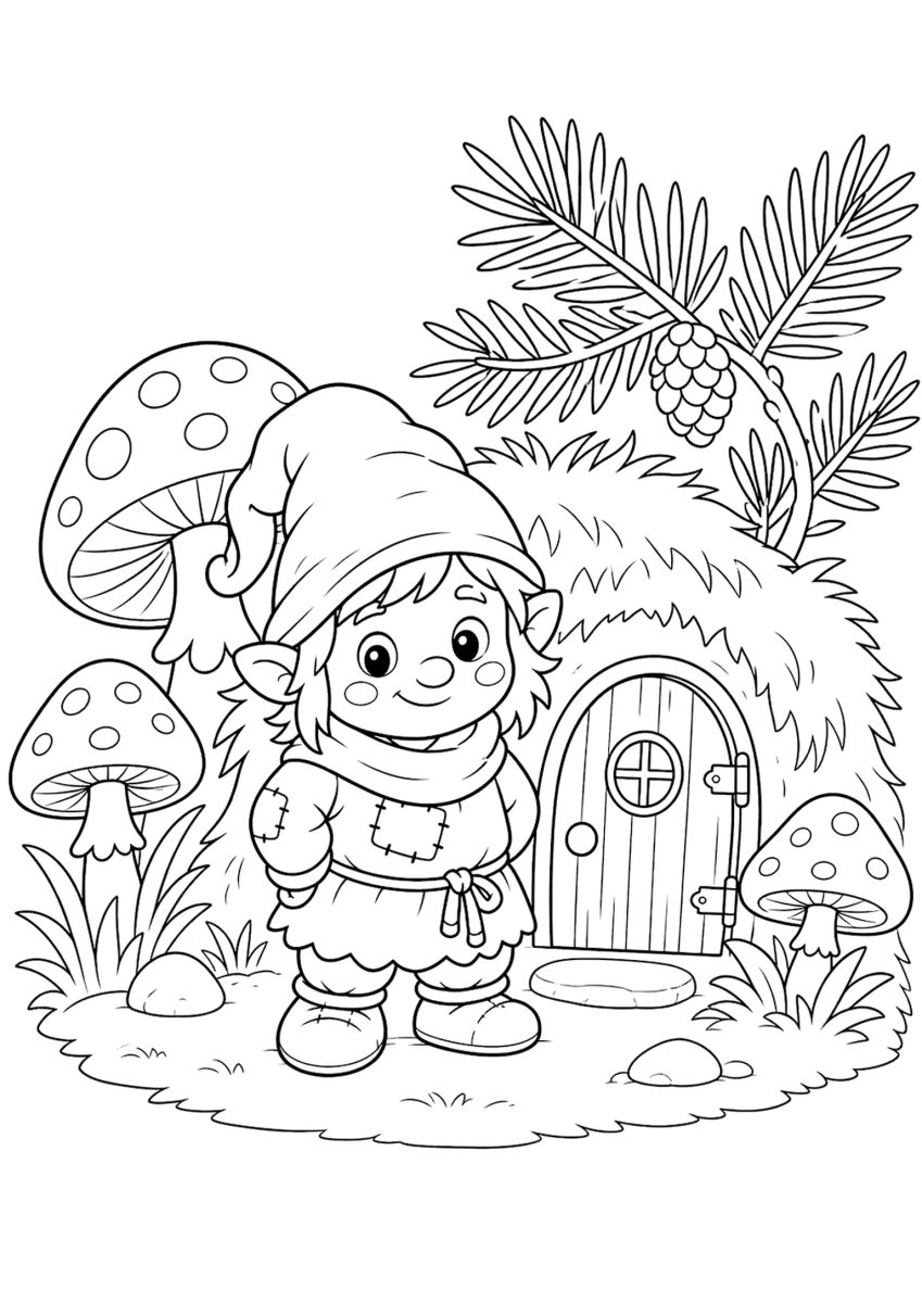 Coloriage Tusse pour enfants - gratuit à imprimer