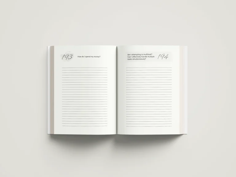 Open 365 Days to Better You Journal showing daily reflection pages 193 and 194.