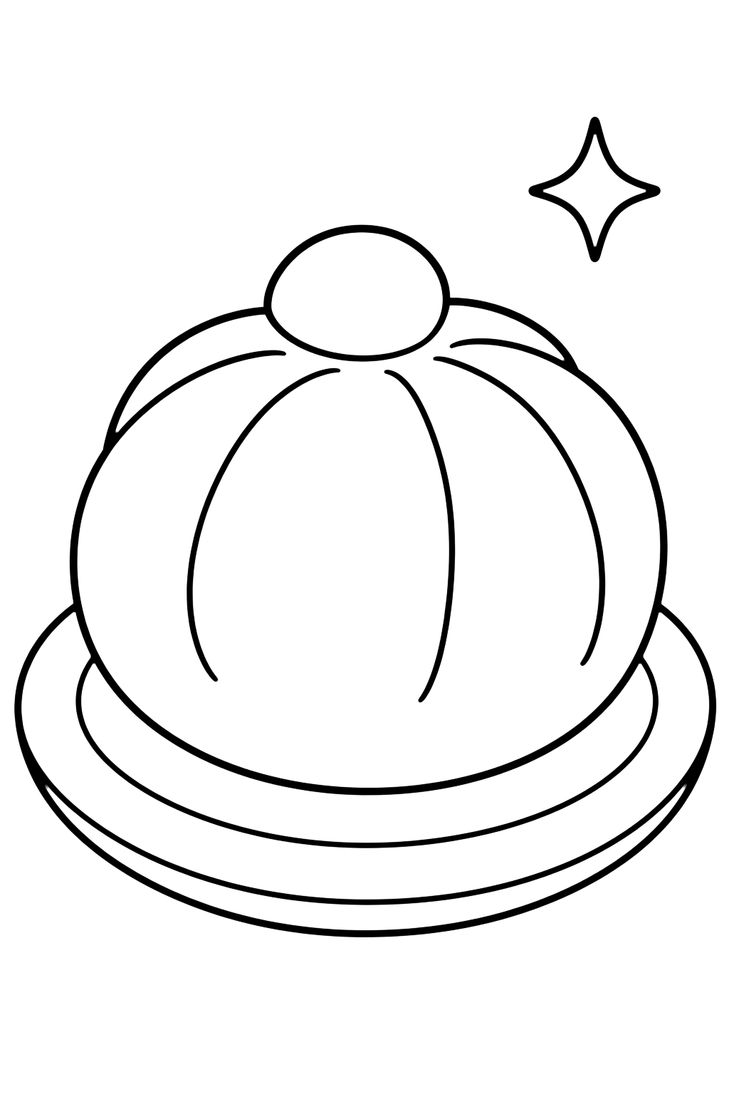Bollo brioche - dibujo para colorear para niños