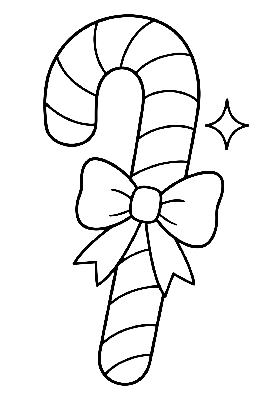 Zuckerstange - Ausmalbild für Kinder