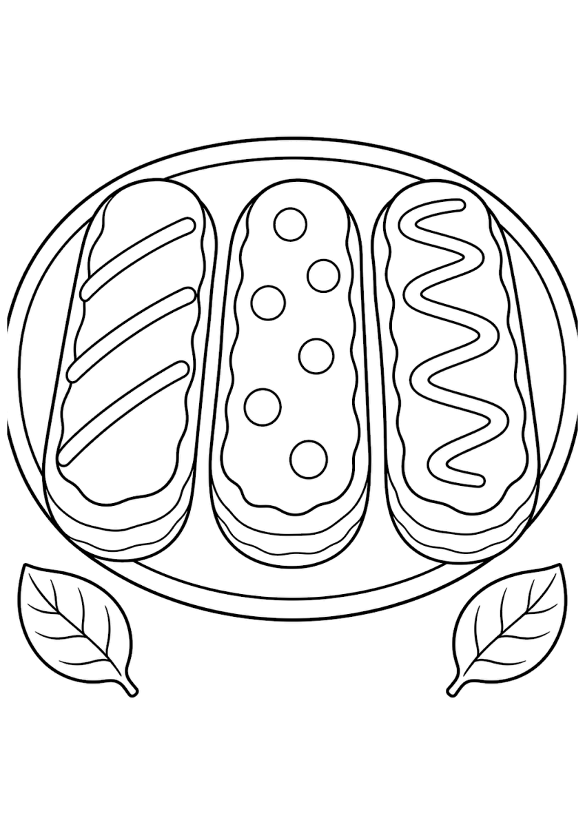 Éclairs para colorear