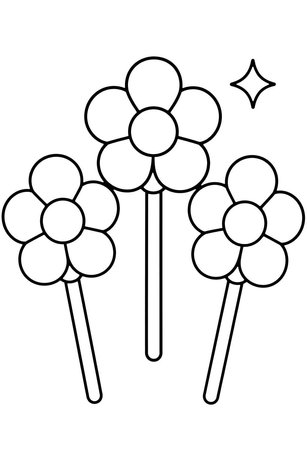 Blumenlutscher - Ausmalbild für Kinder
