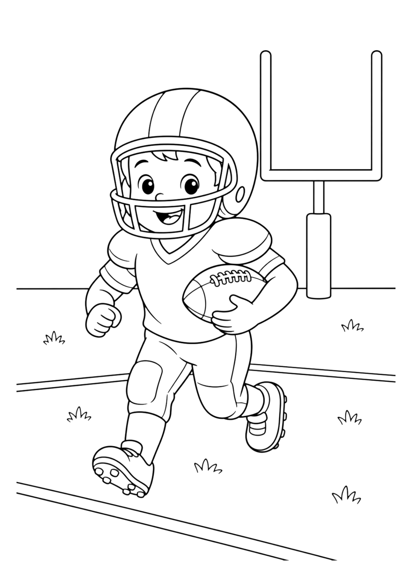 Giocatore di football americano da colorare