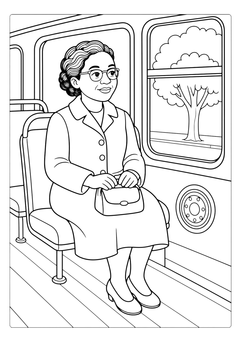 Rosa Parks coloring page