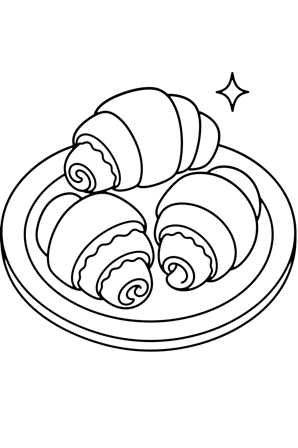 Rugelach - dibujo para colorear para niños