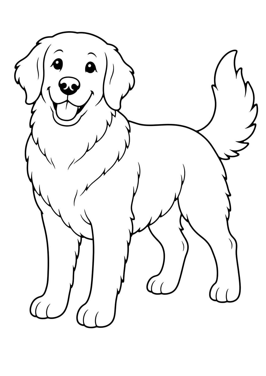 Erwachsener Golden Retriever Ausmalbild