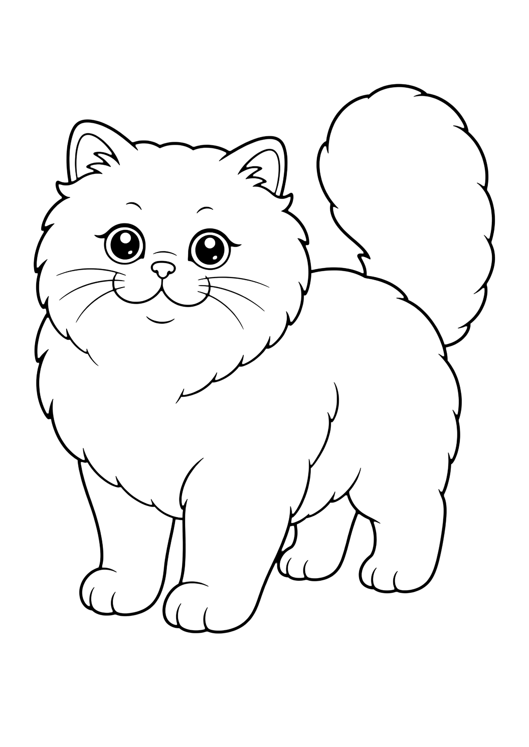 Coloriage chat persan adulte