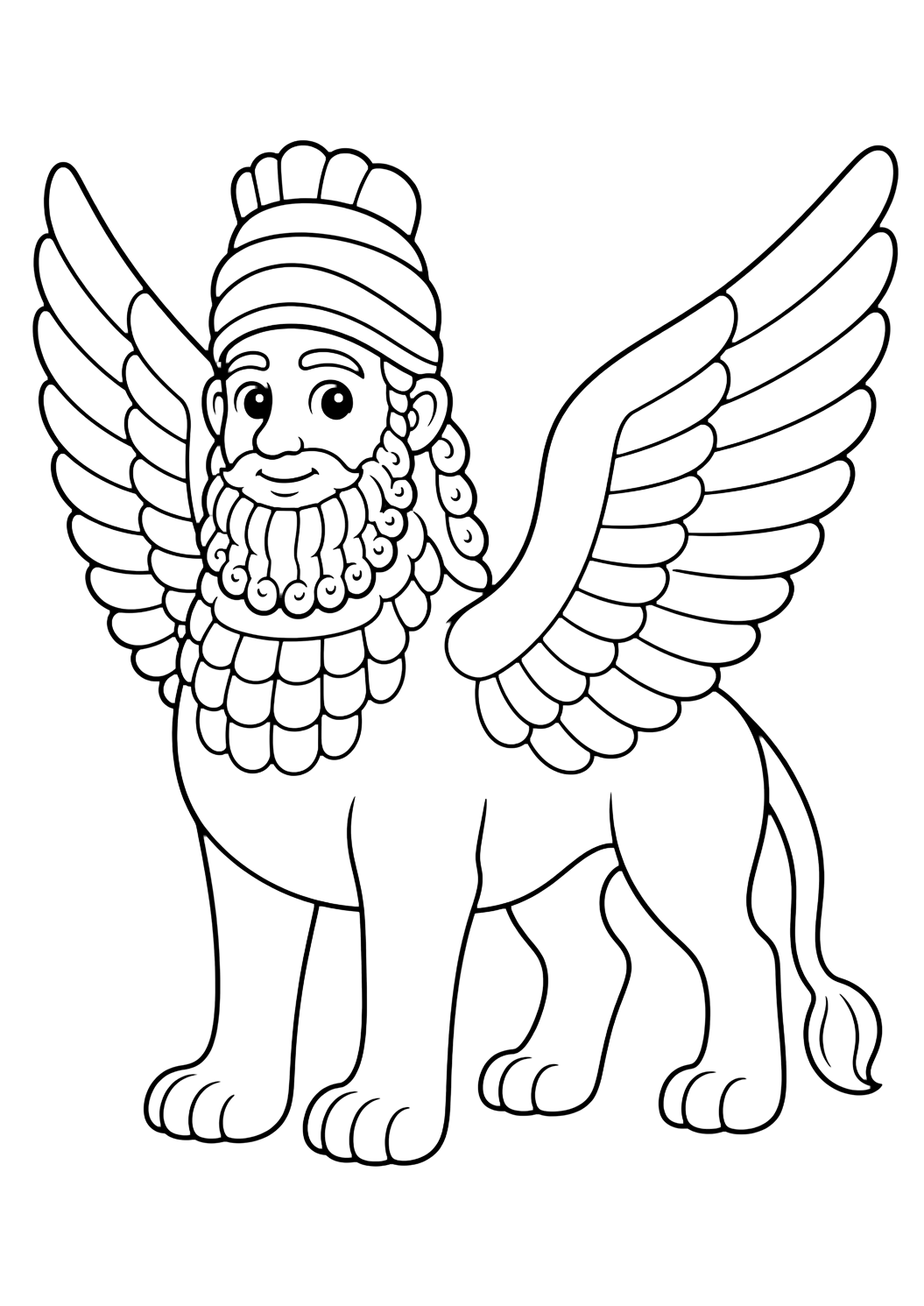 Aladlammu, guardián mítico para colorear