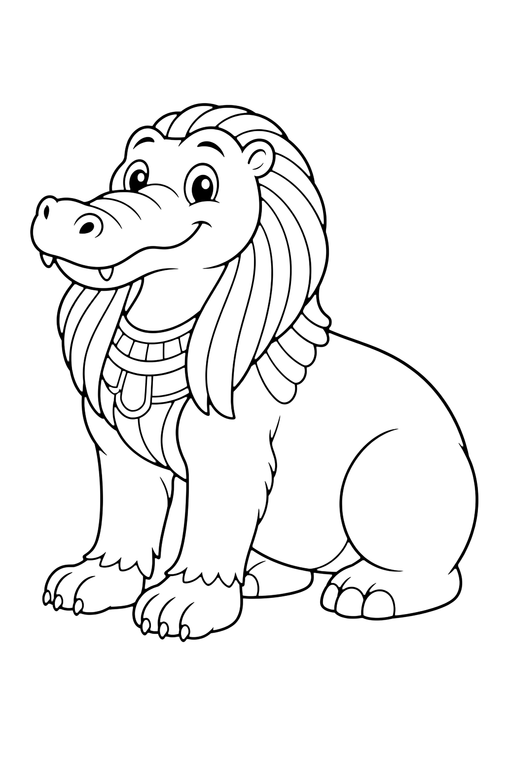 Dibujo para colorear: Criatura Ammit