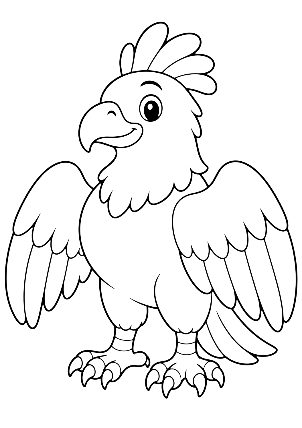 Anzu, der mythische Vogel als Ausmalbild