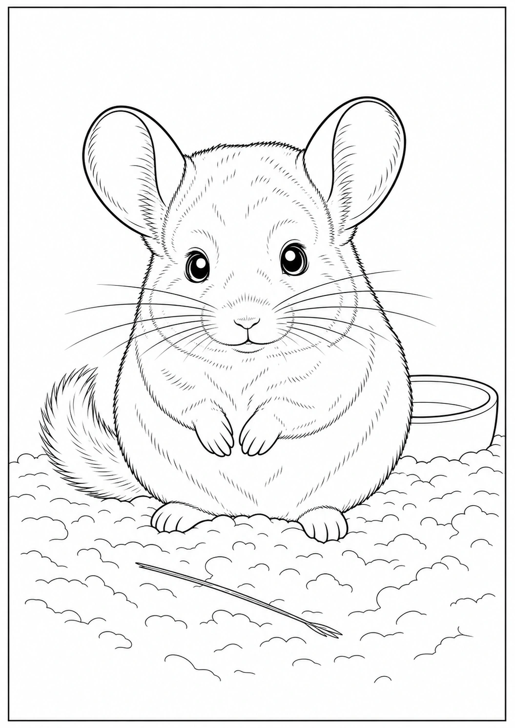 Baby Chinchilla coloring page for kids