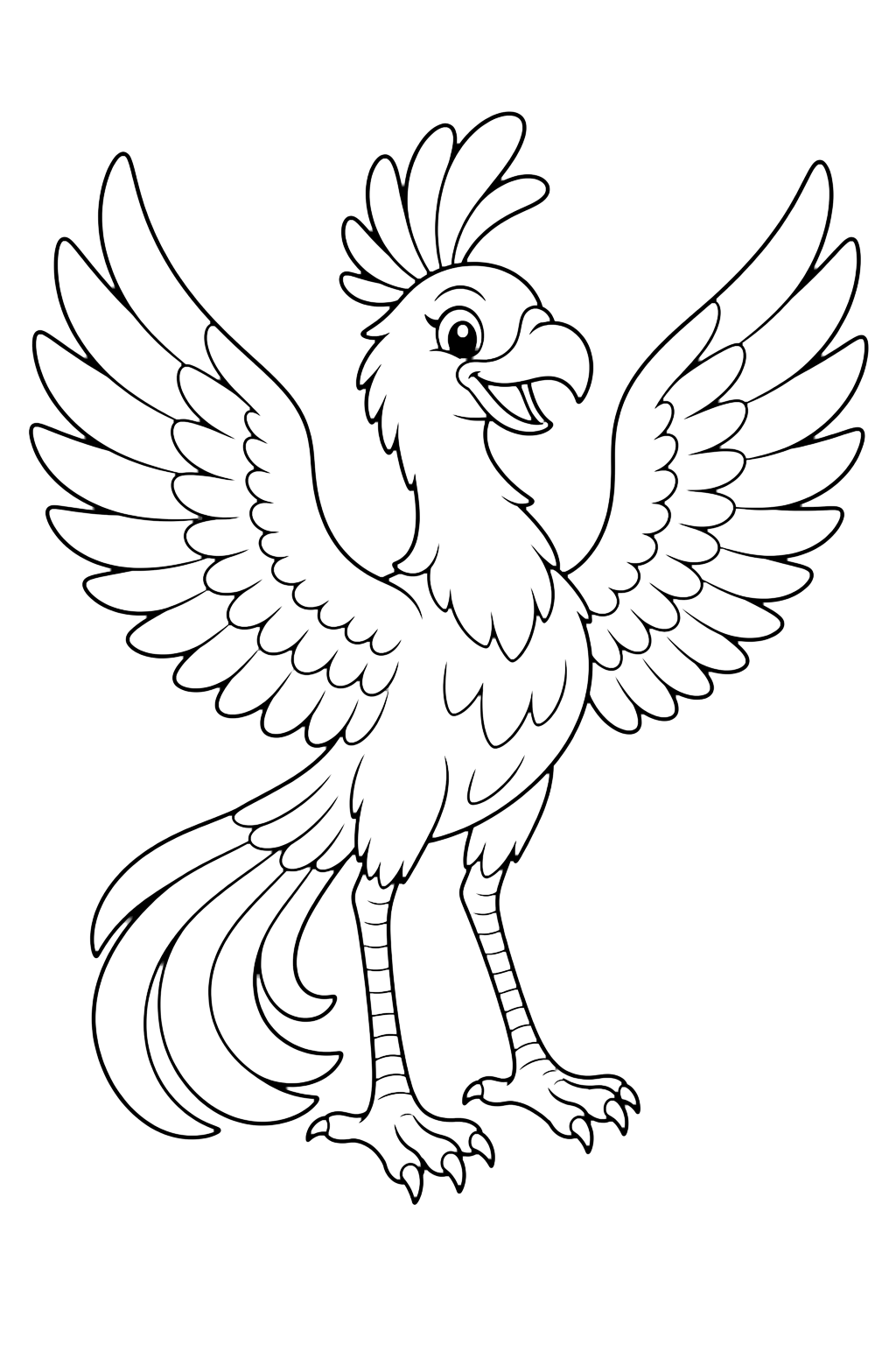 Dibujo para colorear: Ave Bennu