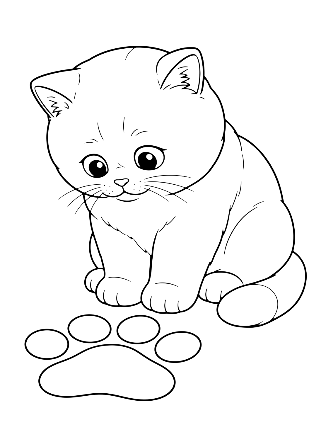Pati izli British Shorthair boyama sayfası