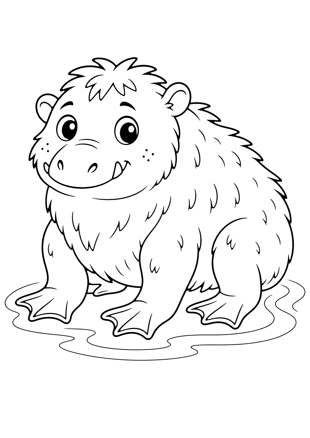 Bunyip, creatura del billabong da colorare