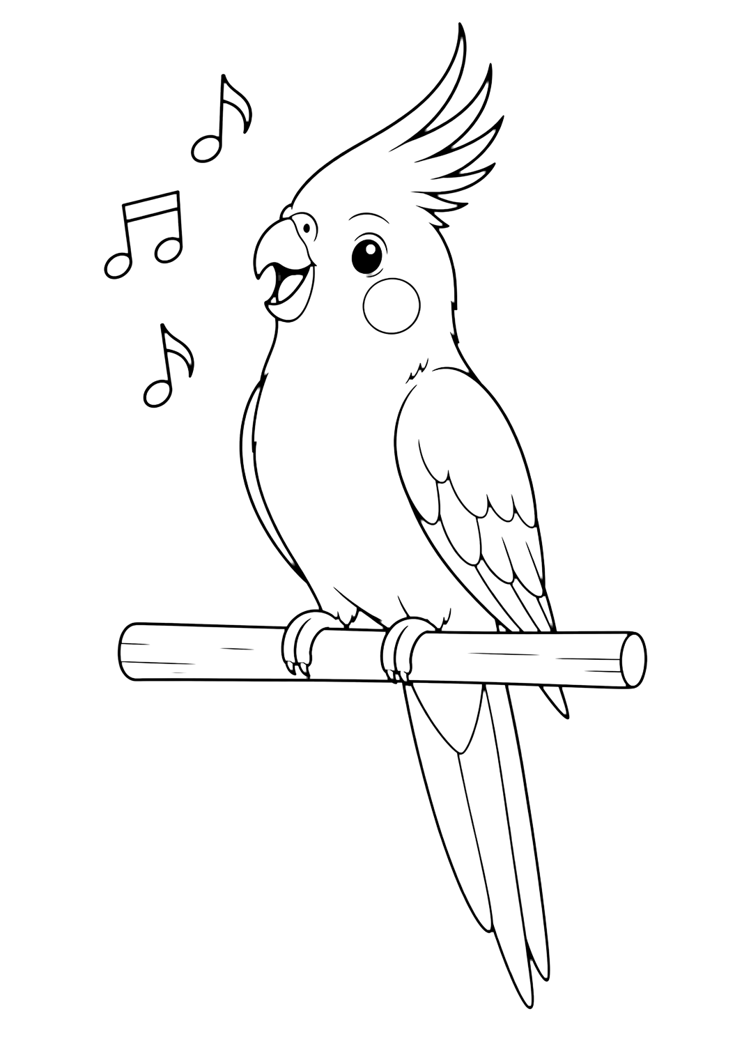 Coloriage calopsitte qui siffle