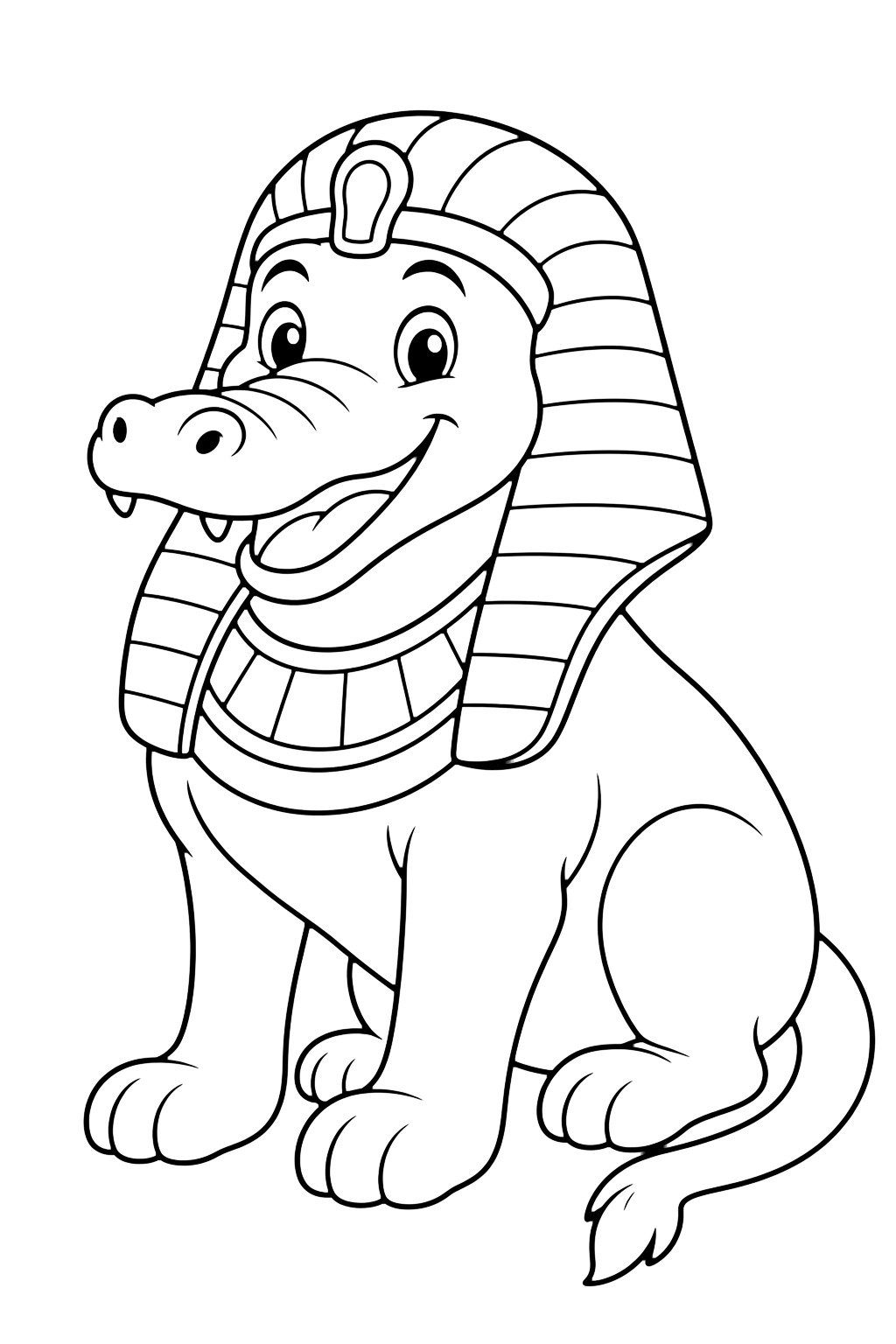 Dibujo para colorear: Esfinge cocodrilo