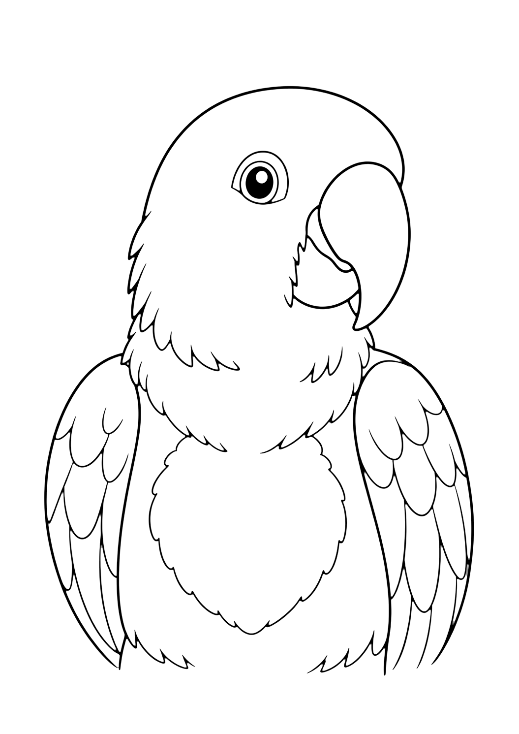 Cara de loro eclectus para colorear