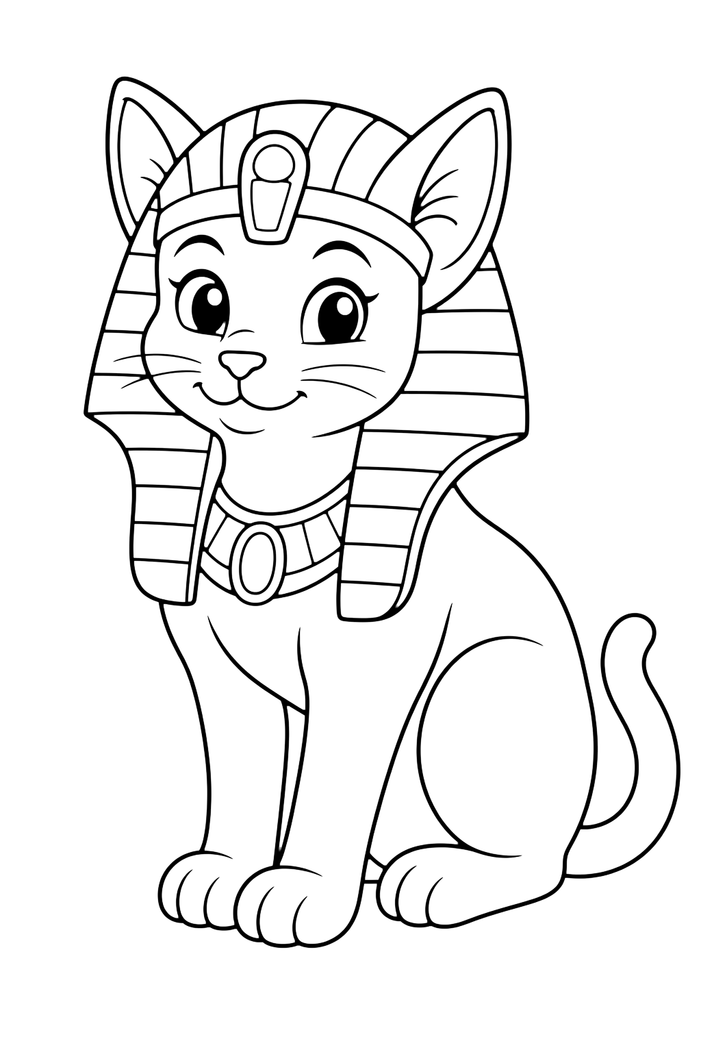 Coloriage : Sphinx chat égyptien