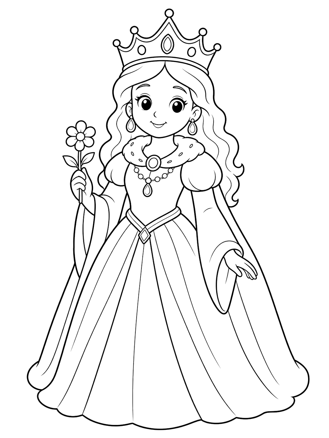 Coloriage reine de conte - reine de conte