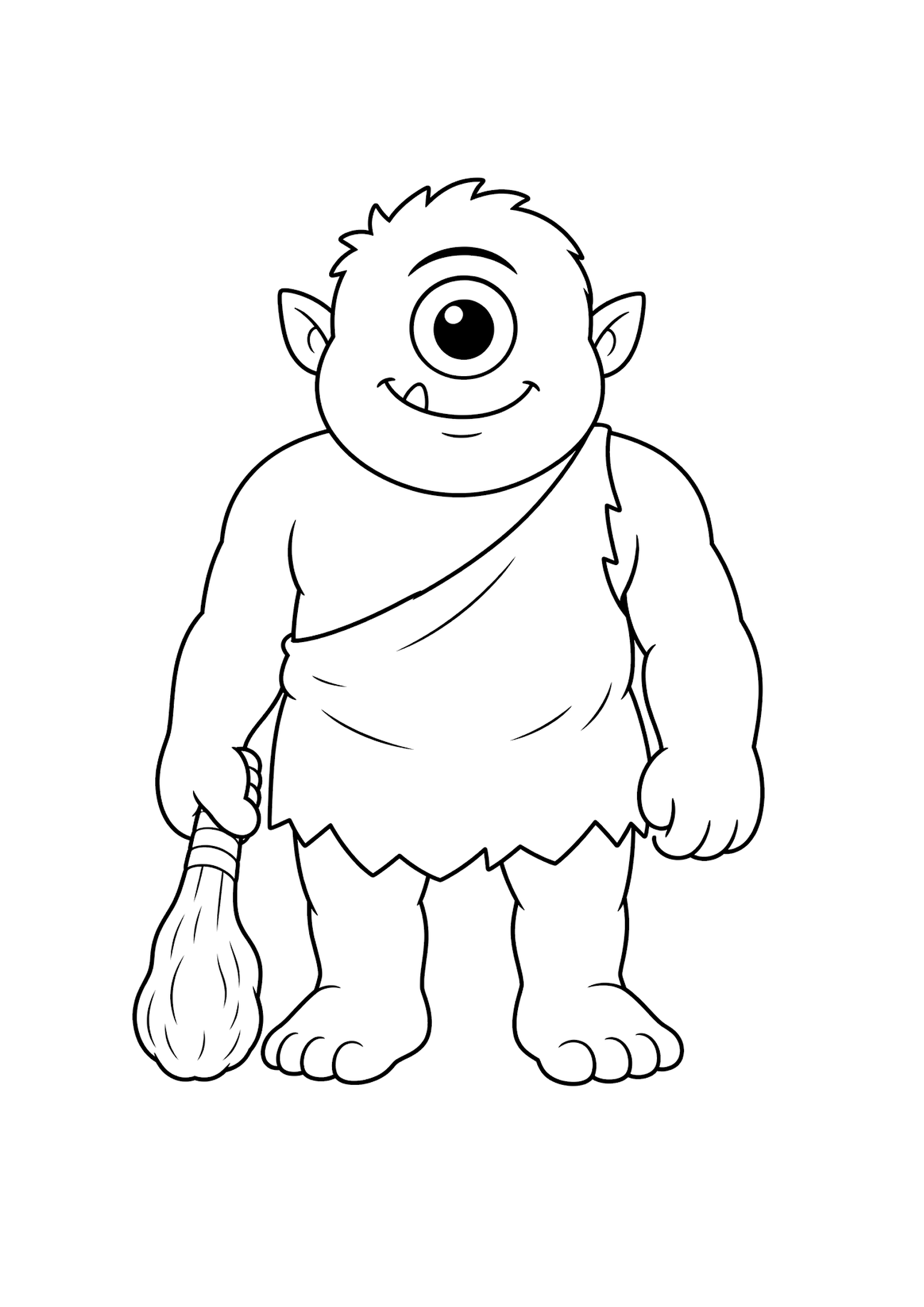 Dibujo para colorear: Cíclope tranquilo