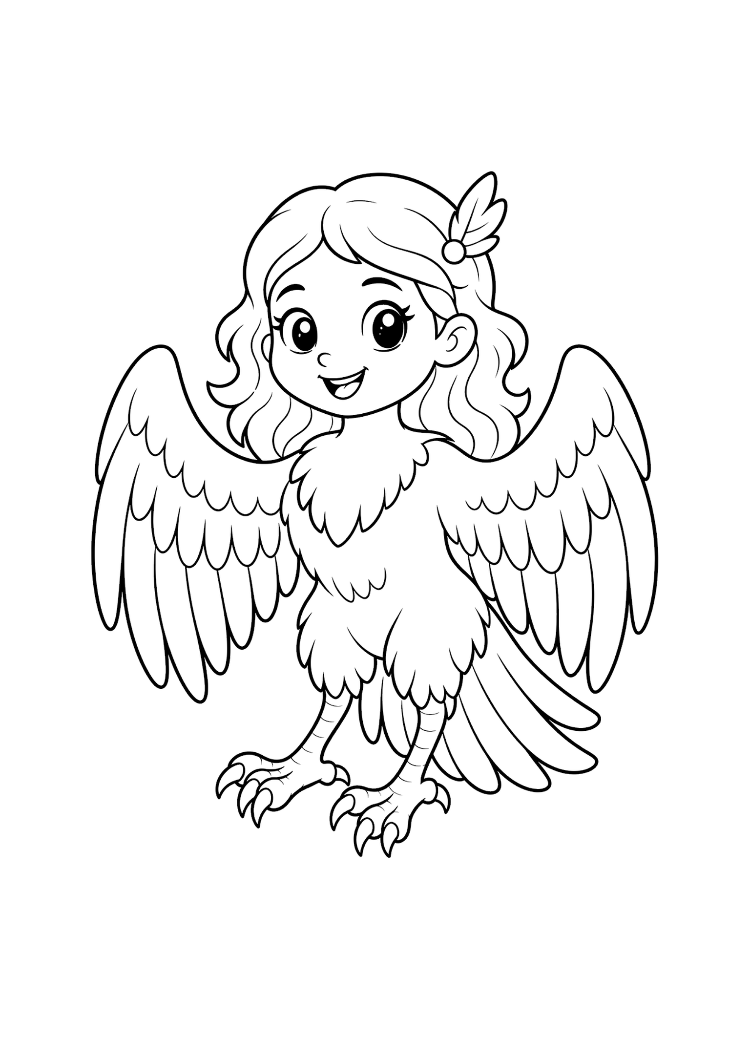 Disegno da colorare: Arpia carina