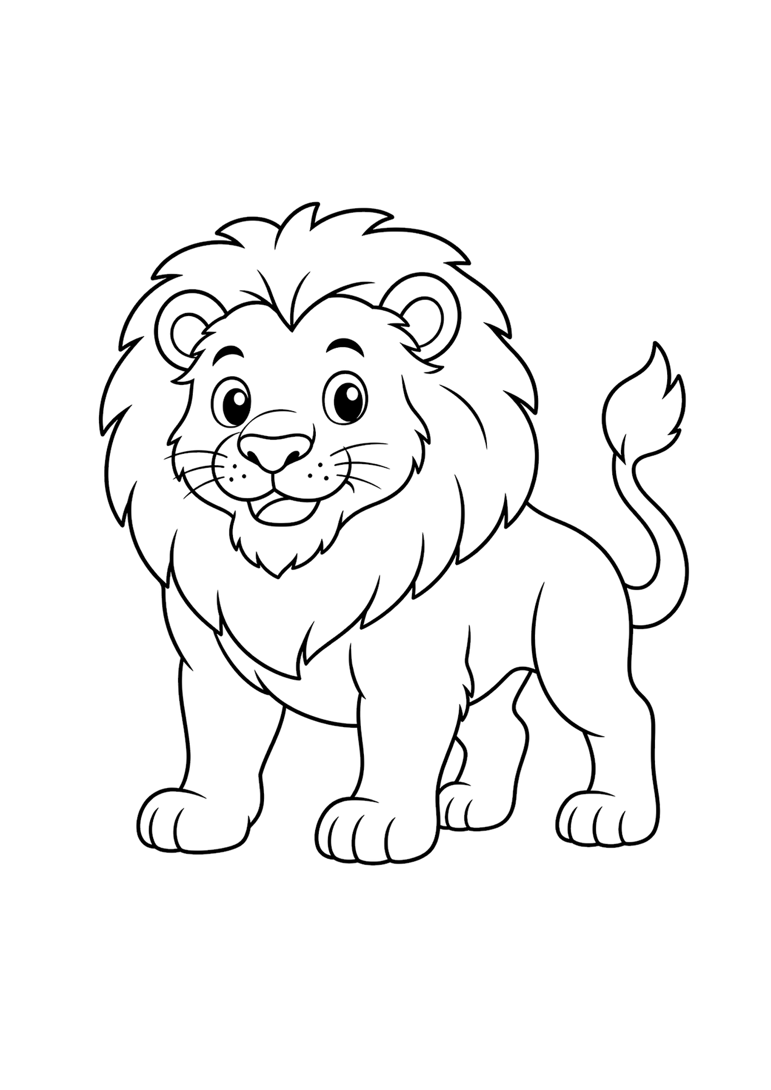 Dibujo para colorear: León de Nemea tierno