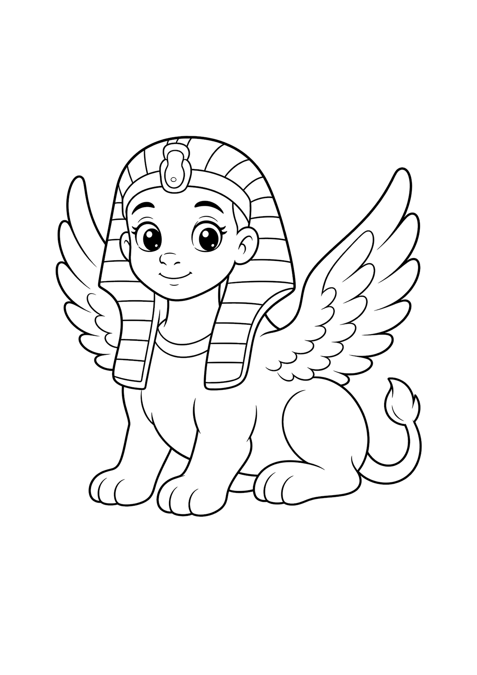 Dibujo para colorear: Esfinge tierna