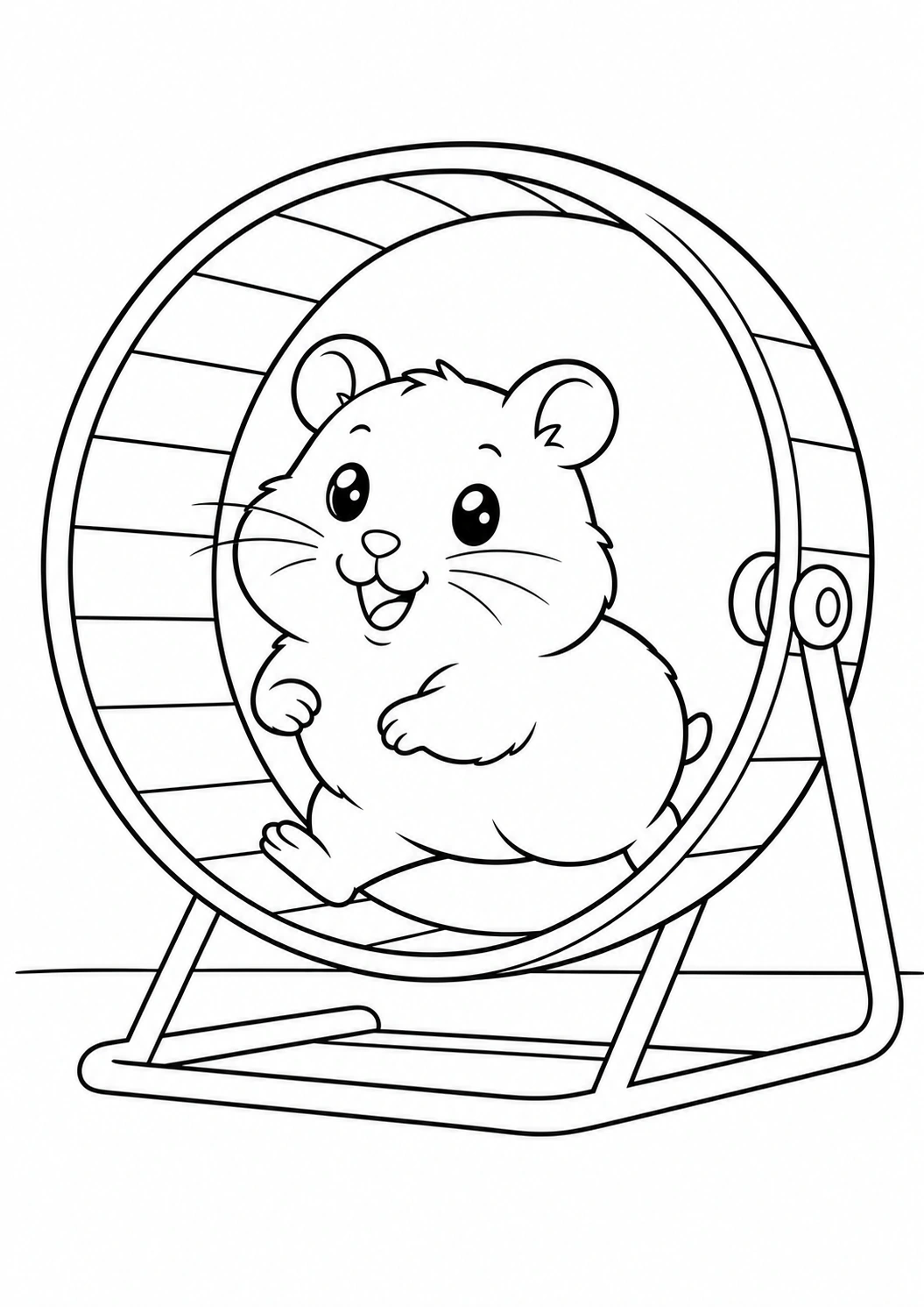 Egzersiz çarkında hamster boyama