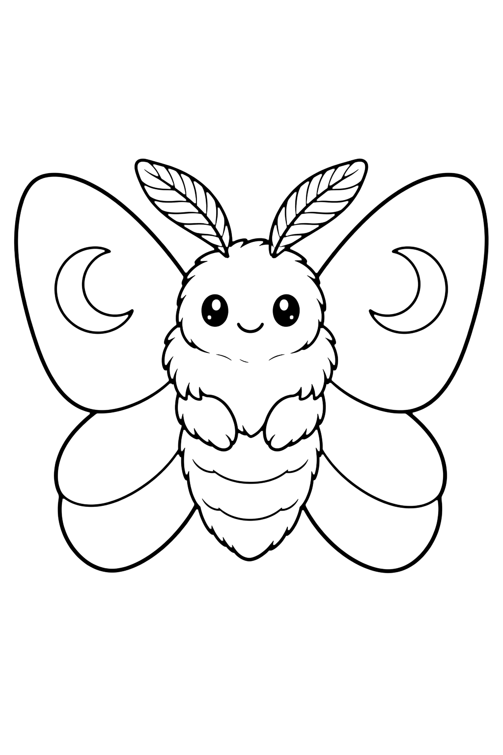 Papillon de lune à colorier