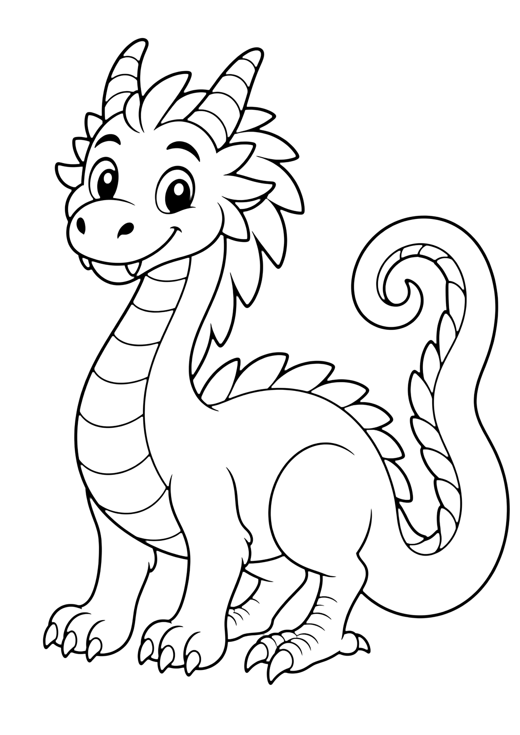 Dragón Mushussu para colorear