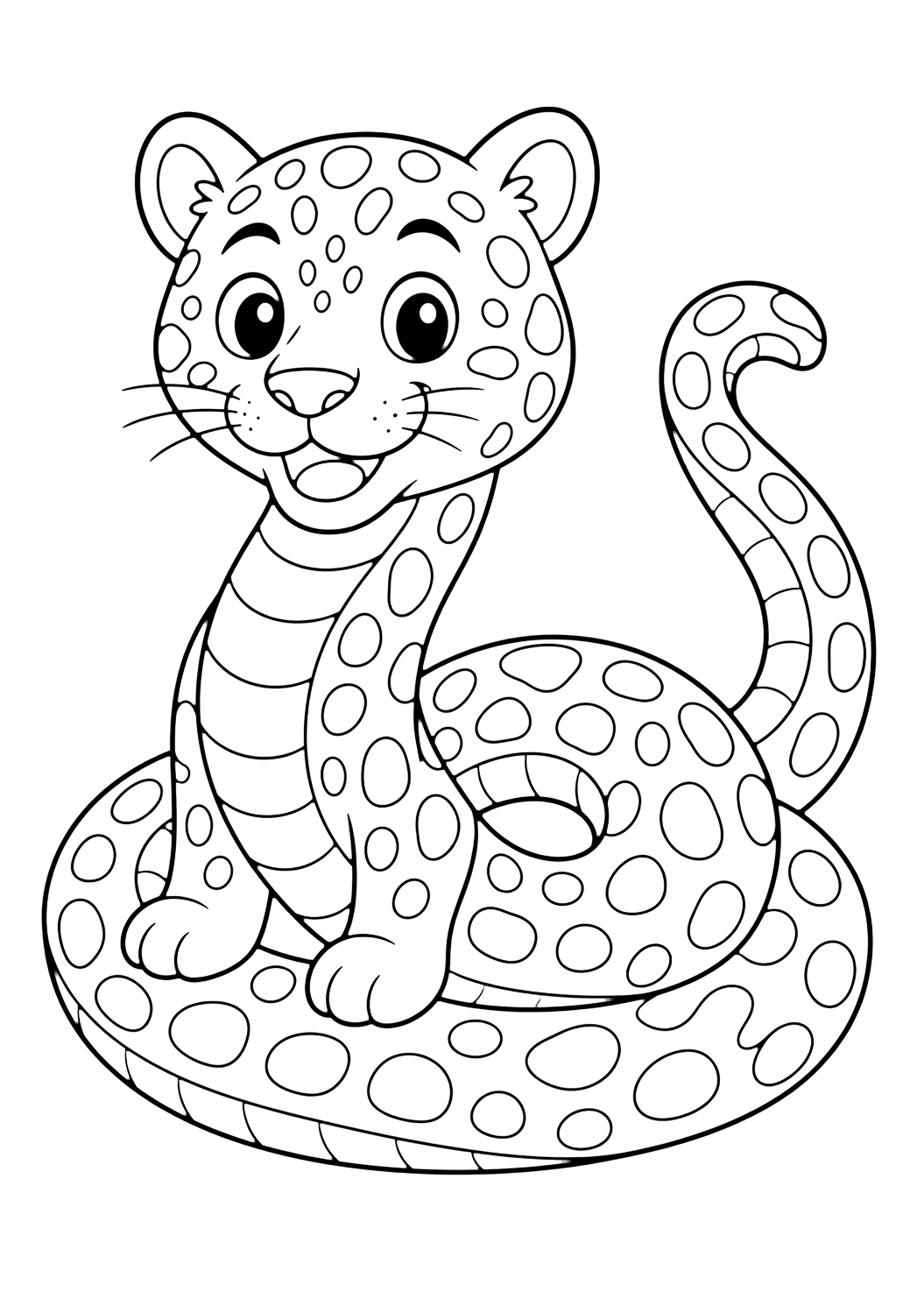 Creatura ocelot-serpente da colorare