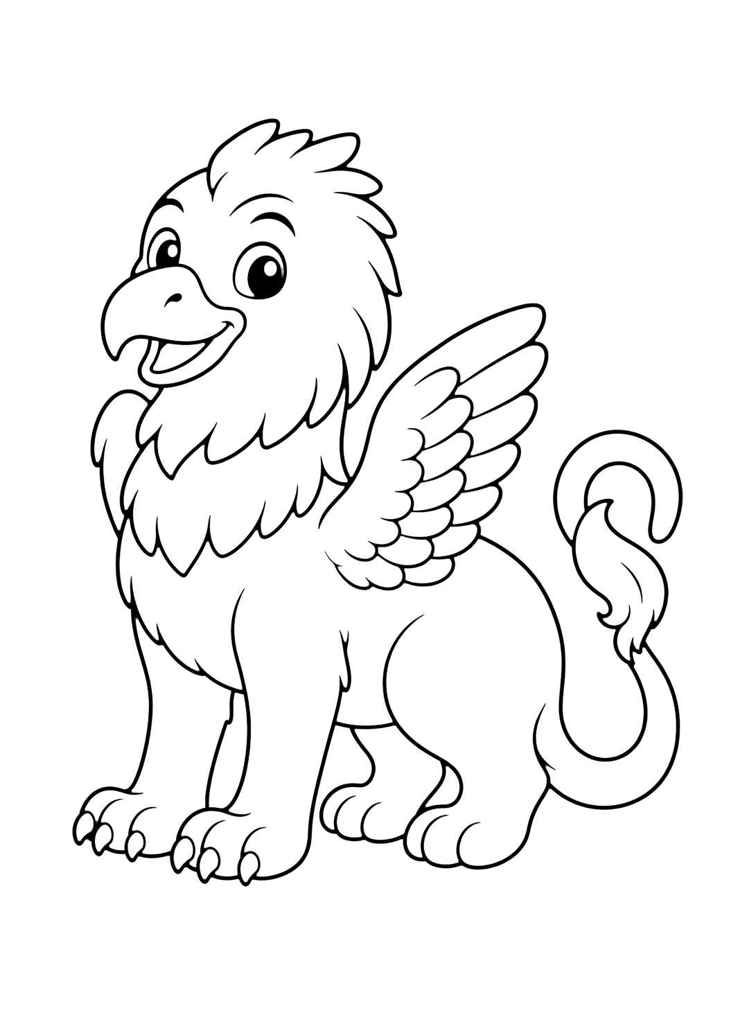 Grifo persa para colorear
