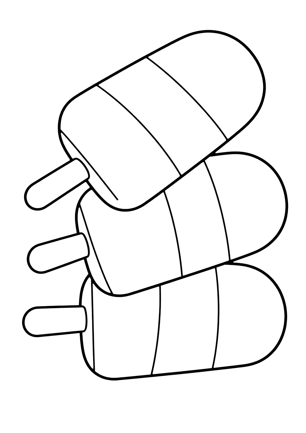 Dibujo de polo con pila de polos. Ideal para niños, verano, impresión y coloreado online.