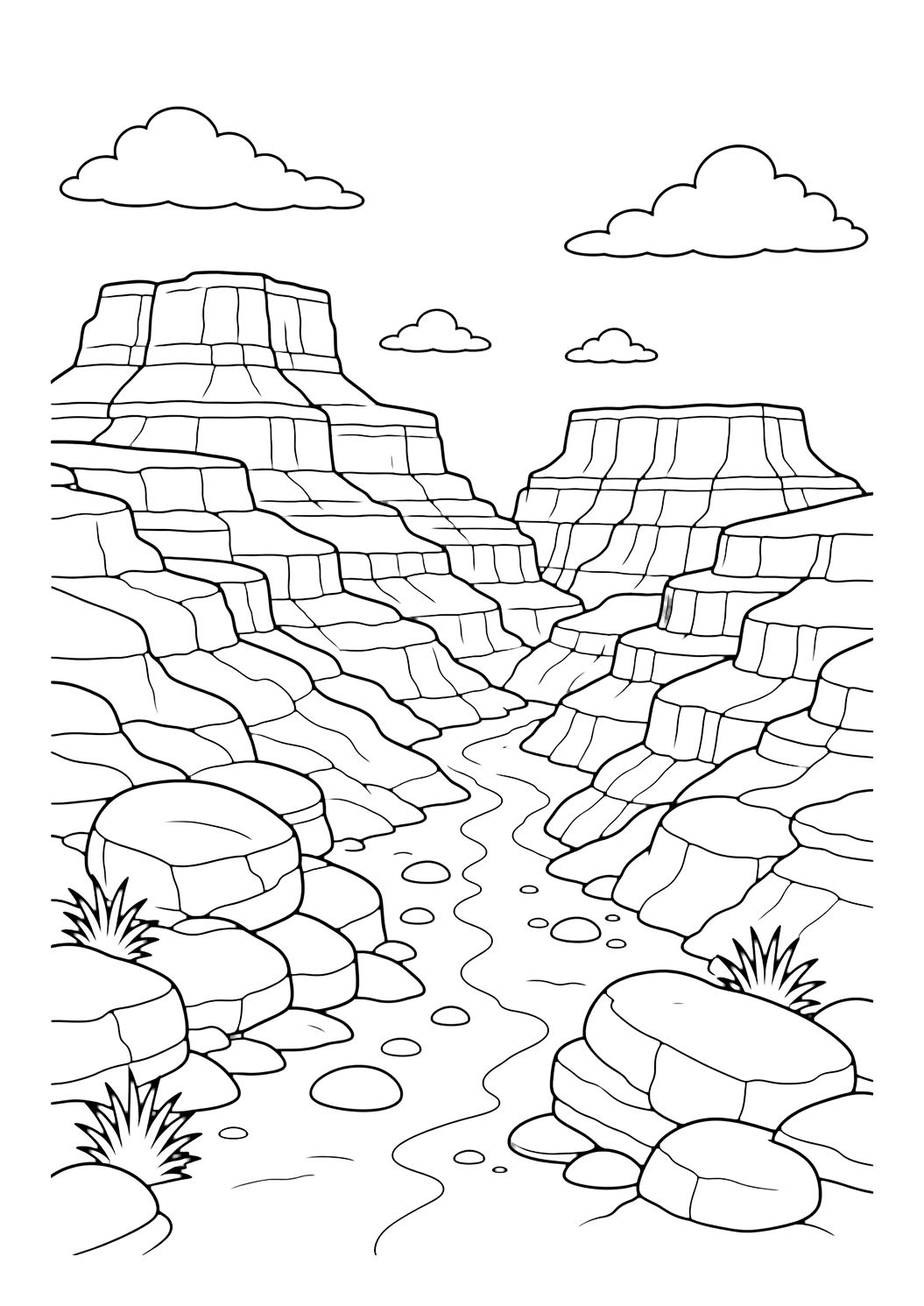 Red-Rock-Canyon-Tafelberge Ausmalbild