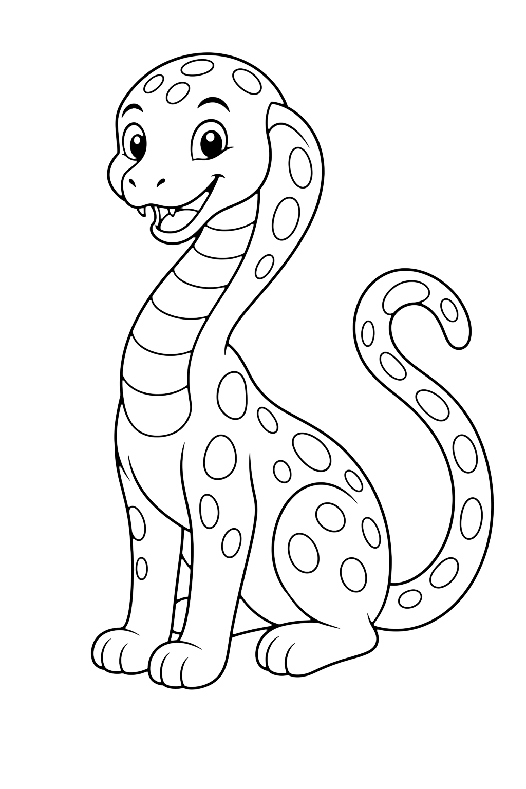 Dibujo para colorear: Criatura serpopardo