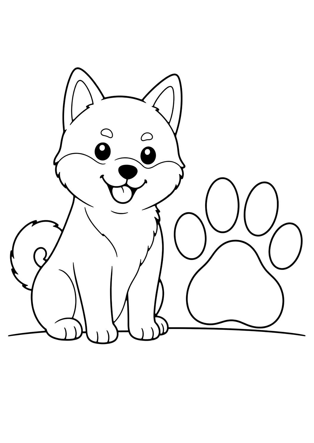 Shiba Inu pati izi boyama sayfası